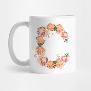 Letter C Floral Mug